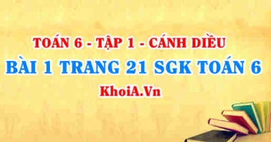 Bài 1 trang 21 SGK Toán 6 tập 1 Cánh Diều
